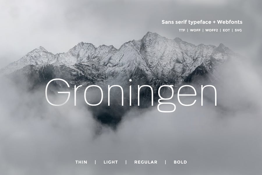Пример шрифта Groningen
